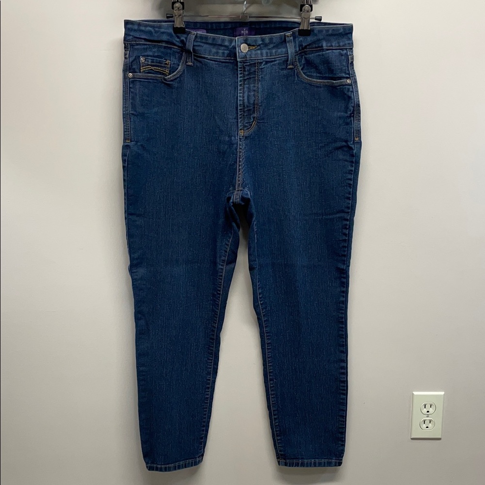 NYDJ Clarissa Ankle Lift Tuck Technology Skinny Denim Jeans 16